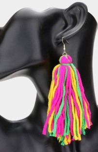 Yarn Thread Earrings (Various Colors)