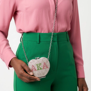 Aka Mini Rhinestone Heart Crossbody