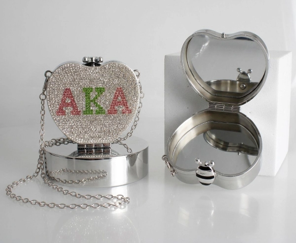 Aka Mini Rhinestone Heart Crossbody