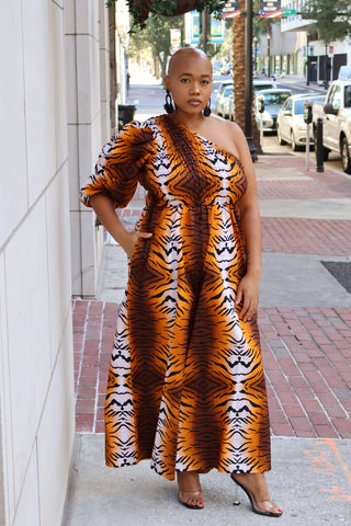 Kara Chic African Print Jumpsuit