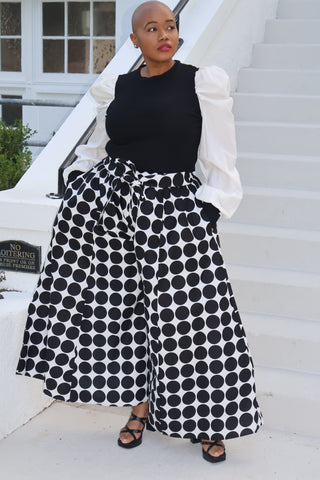 B&W Palazzo Pants