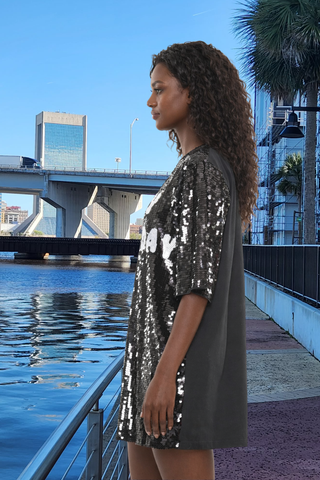 Birthday Chic - Black Sequin Top