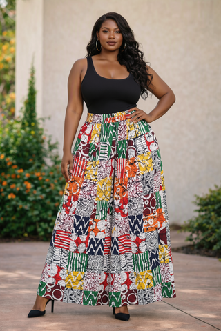 Rhythm & Roots Printed Maxi Skirt
