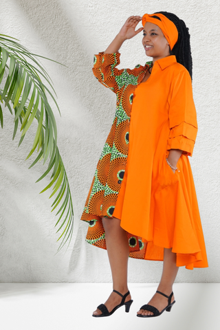 Kianga High Low Swing Dress w/Pockets