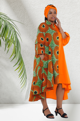 Kianga High Low Swing Dress w/Pockets