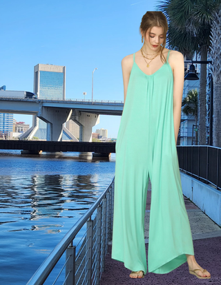 Cool Breeze Wide Leg Jumpsuit w/ Pockets (various colors)