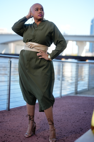 Chloe Olive Jumpsuit w/ pockets