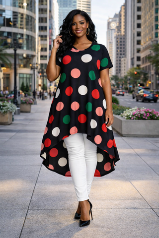 Playful Polka Flow High-Low Top