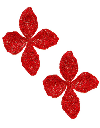 Red Shimmer Earrings