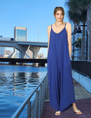 Cool Breeze Wide Leg Jumpsuit w/ Pockets (various colors)