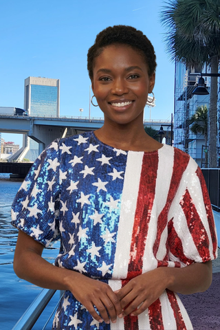 Stars & Stripes Sequin Top