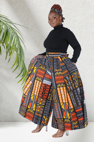 The Obsidian Flare Wide Palazzo Pants w/Pockets