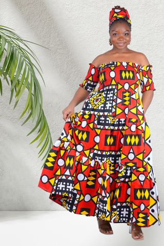 The Asante Print Dress / w pockets