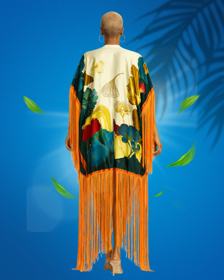 Tropical Life Fringe Kimono
